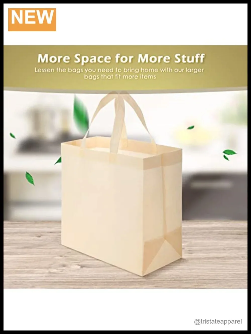 50 Pcs Non Woven Reusable Tote Bags Shopping Bags Bulk Party Favors Foldable